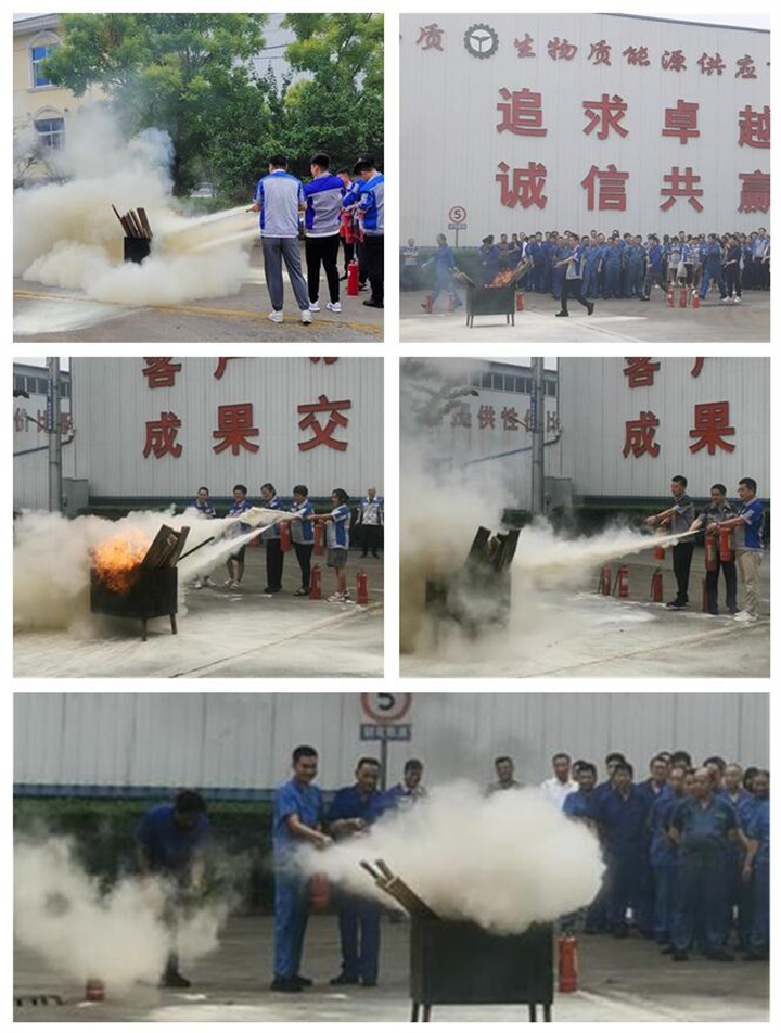 隨后，集團消防安全員為廣大職工講解滅火器和消防水槍的使用方法，并現(xiàn)場演示。廣大員工積極參與到教學演練當中，進一步鞏固消防培訓知識。