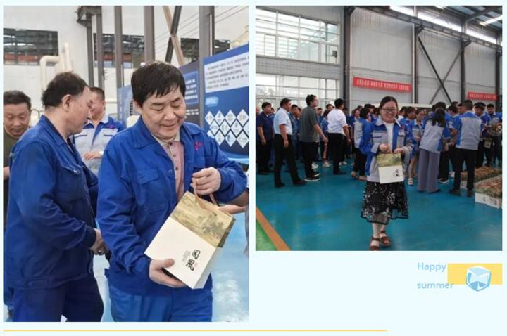 隨著炎炎夏日的來臨，近期氣溫逐步攀升，為切實(shí)做好夏季防暑降溫工作，保障員工的身體健康，7月17日下午，山東金格瑞開展“您戰(zhàn)高溫助振興 我送清涼鼓干勁”--夏送清涼主題活動(dòng)，給所有的員工送上了防暑降溫茶，用愛心給這個(gè)炎夏降溫。.jpg